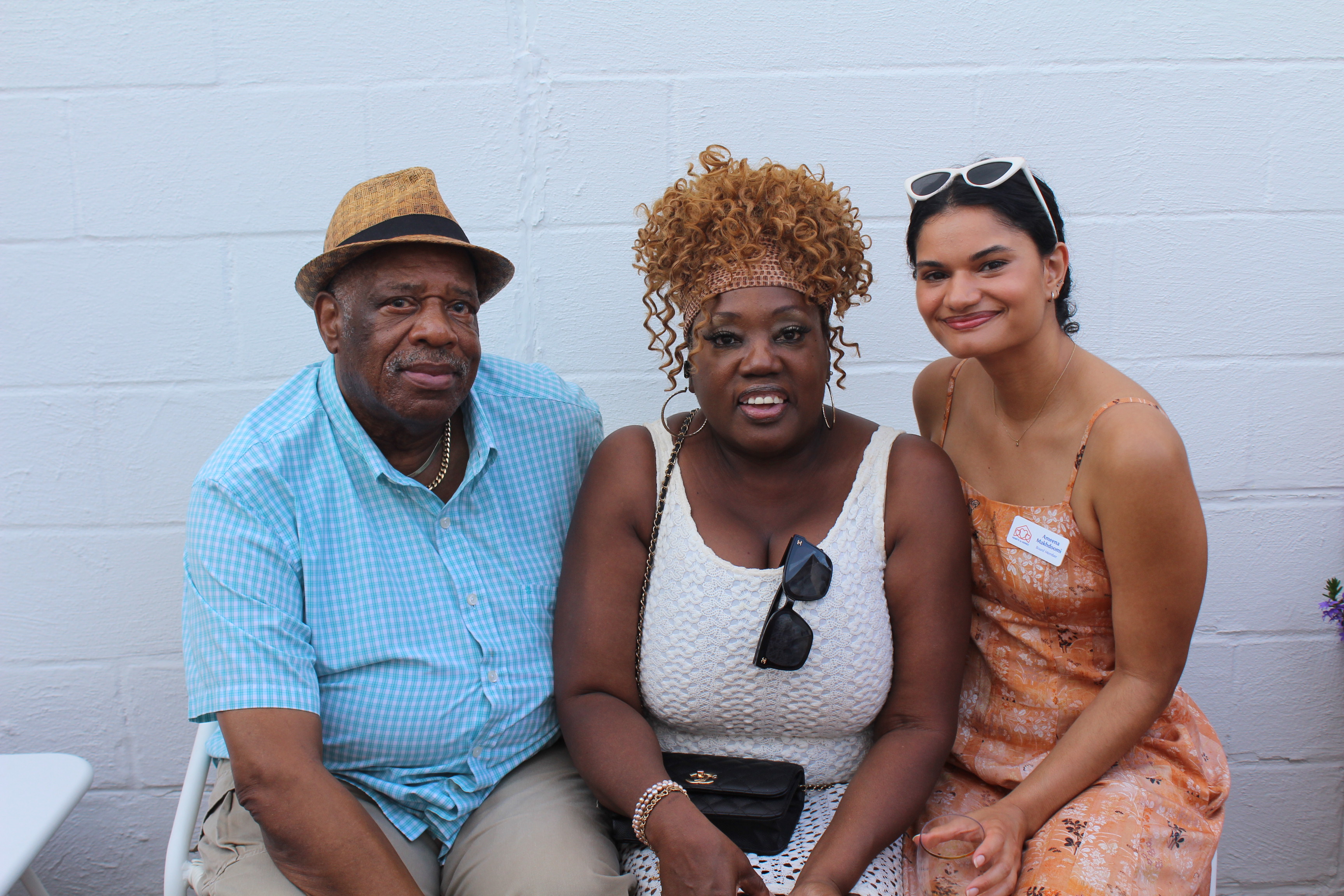 friends smiling at camera