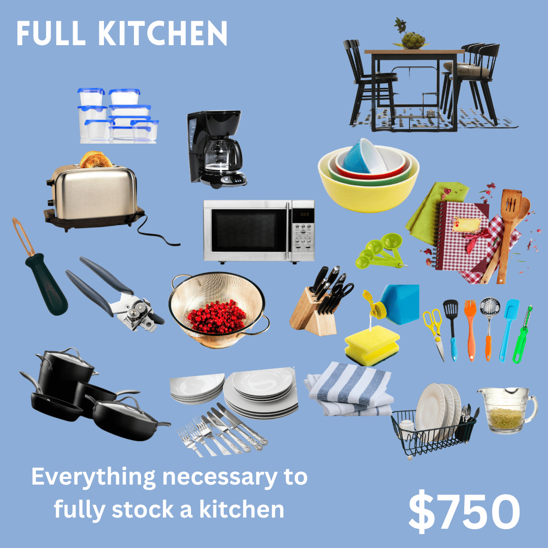 full kitchen items