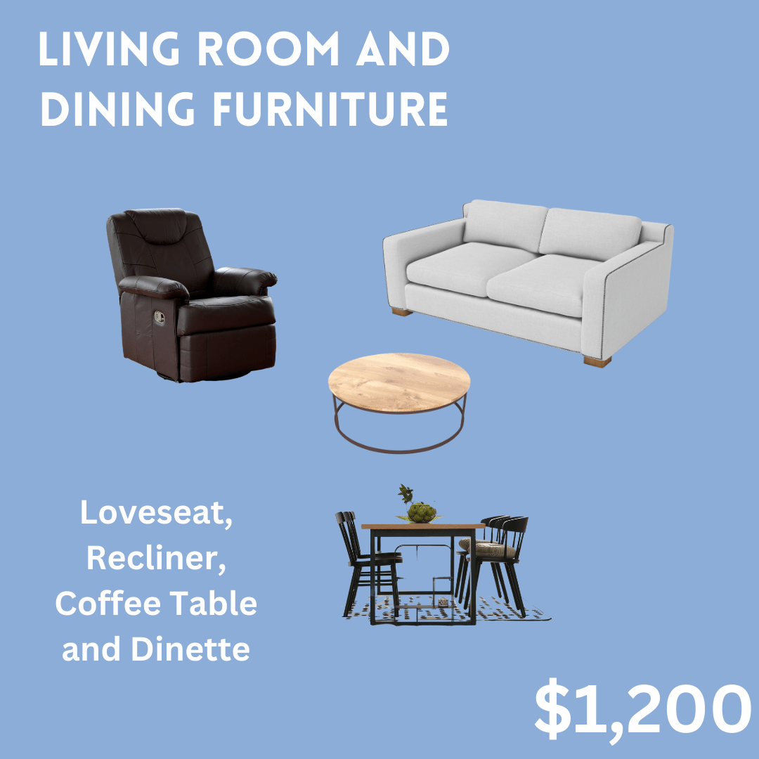 living and dining room bundle items