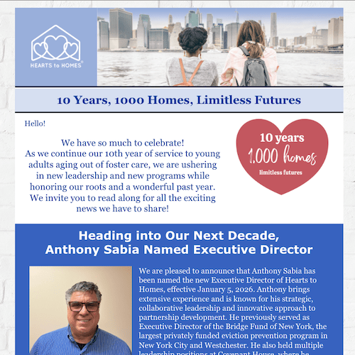Heading into Our Next Decade,  Anthony Sabia Named Executive Director